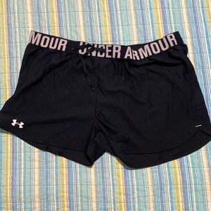 Black Under Armor athletic shorts